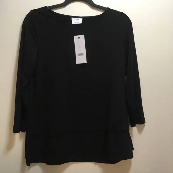 NWT SZ Small DKNY Black Popover - Picture 2 of 7